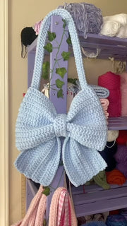 Bow Bag with tails Crochet Pattern