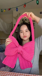 Bow Bag with tails Crochet Pattern