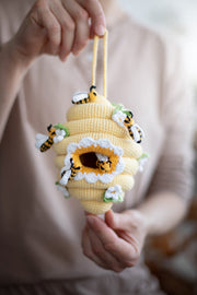 Bee hive & Bees crochet pattern