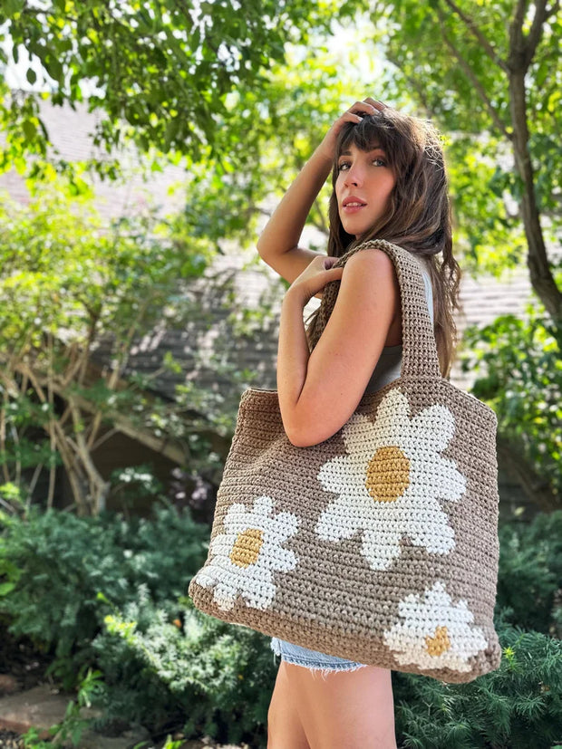 Sunflower beach Bag Crochet Pattern