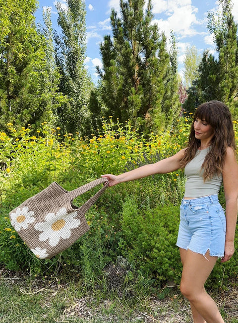 Sunflower beach Bag Crochet Pattern