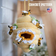 Bee hive & Bees crochet pattern